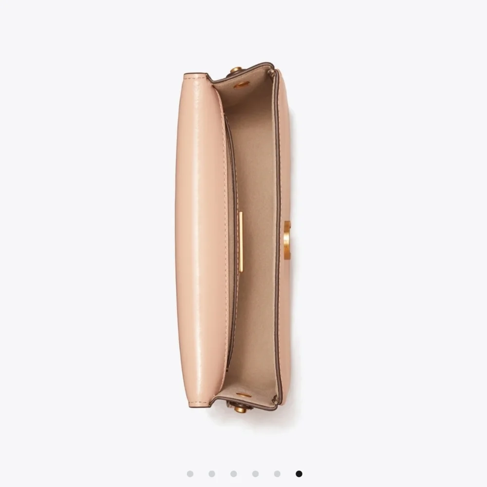 Tory Burch Authentic NWT Robison Spazzolato Convertible Shoulder Blush Color Bag